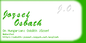jozsef osbath business card