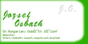 jozsef osbath business card